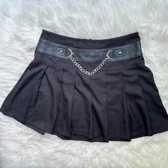 Royal Bones Dresses & Skirts - Royal Bones Pleated Black Mini Skirt